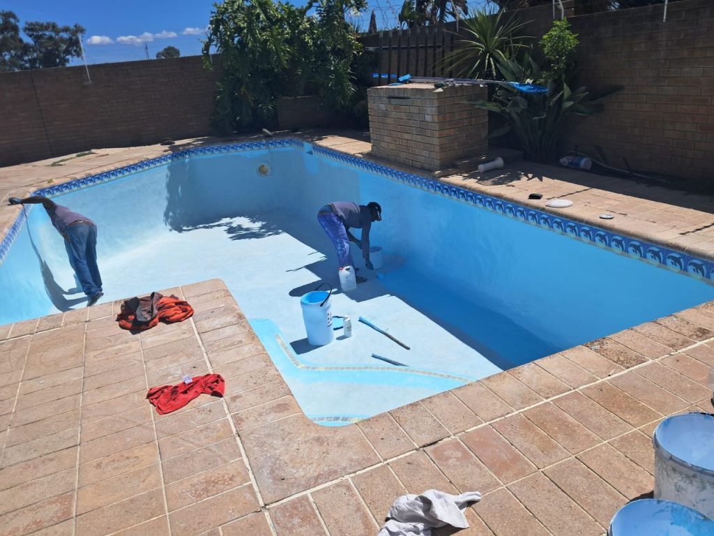 Completed pool relining by Gibbs Pools in Cape Town - the same process used on our published Panorama gunite project