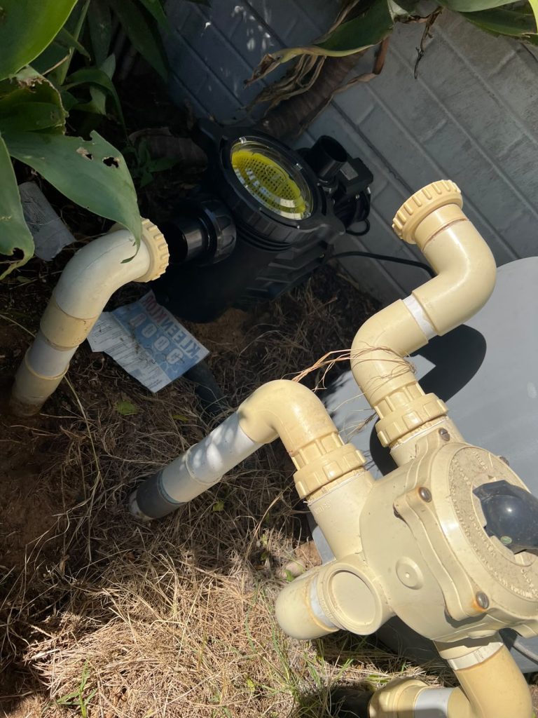Energy saving pool pump installed Bishopscourt with new plumbing