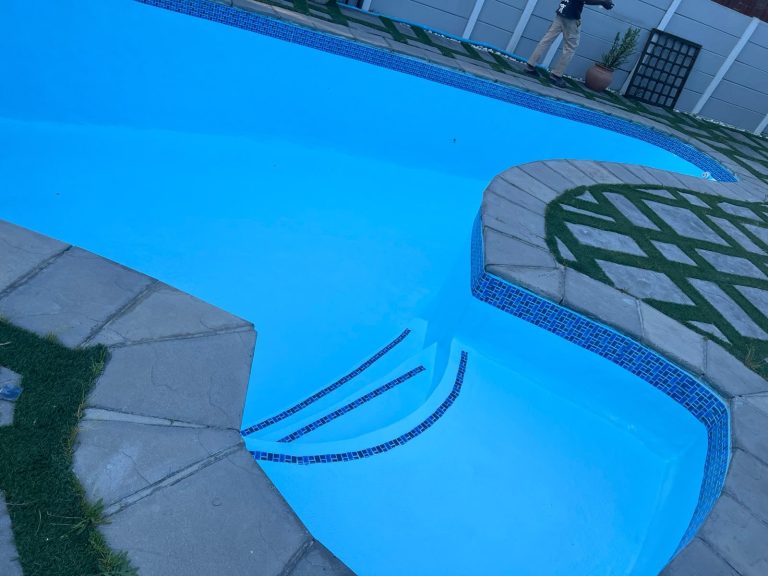 Completed gunite to fibreglass pool conversion in Kuilsriver, Cape Town