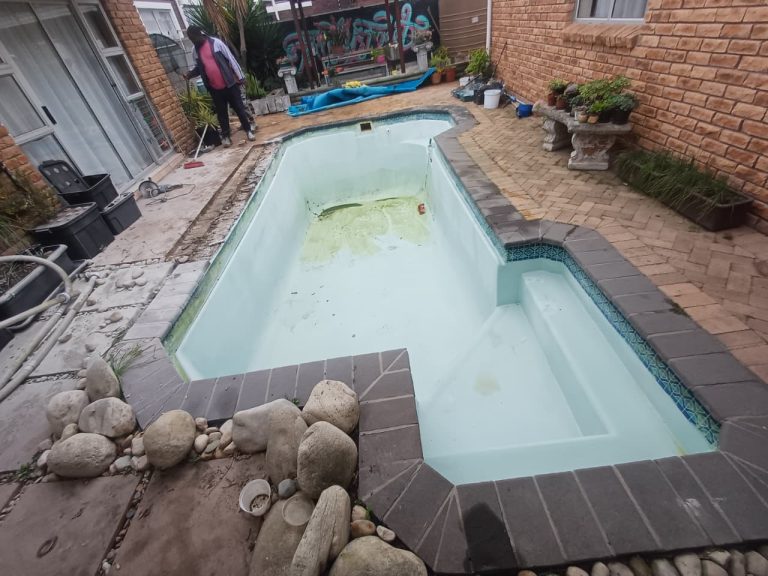 Pool drained for structural repair Table View