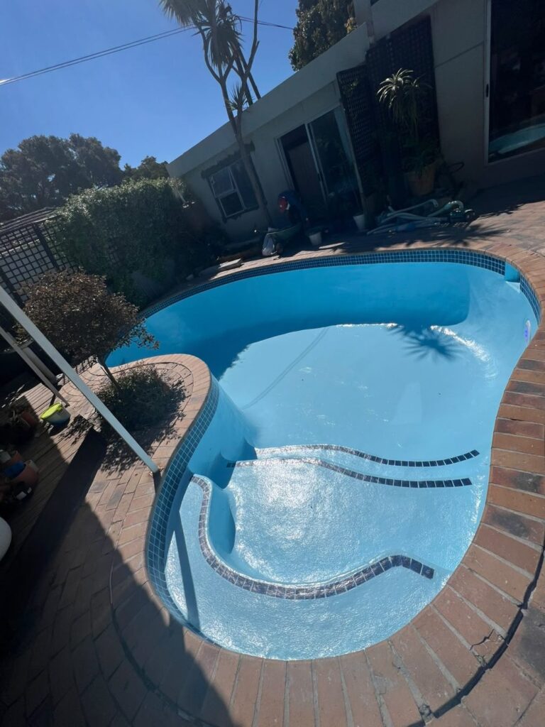 What Pool Relining Really Costs in Cape Town: Price Ranges by Pool Size | Gibbs Pools Pool relining cost Cape Town: 7x4m Rondebosch gunite pool relined for R32,000